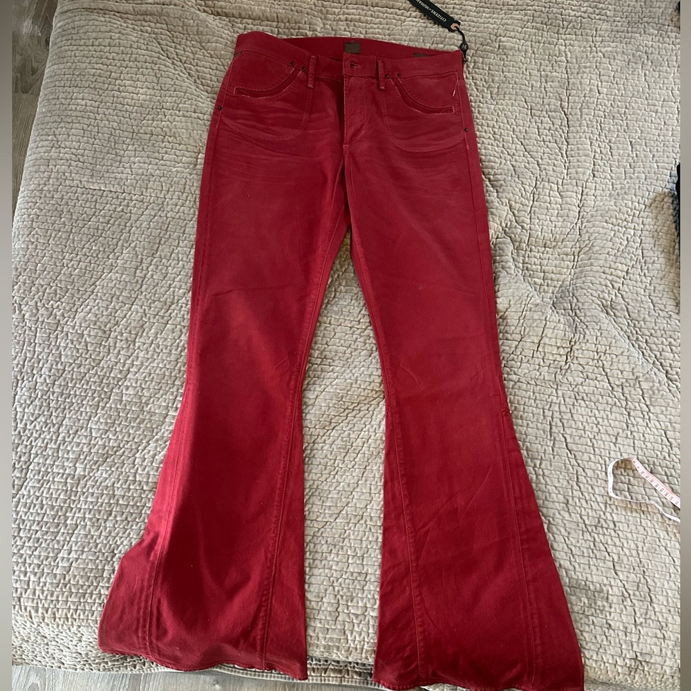 Citizens Of Humanity Red Flare Jeans